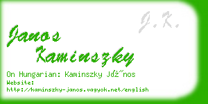 janos kaminszky business card